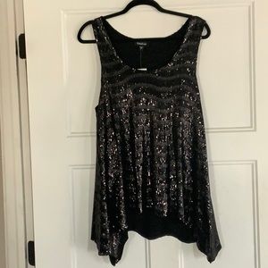 BeBe Racerback Sequined tank.  SzL
